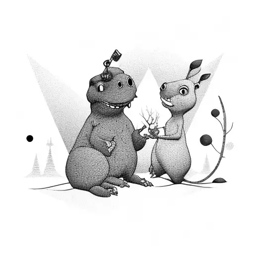 Symbolize Tree Friends Who Love Travel And Watch Movies