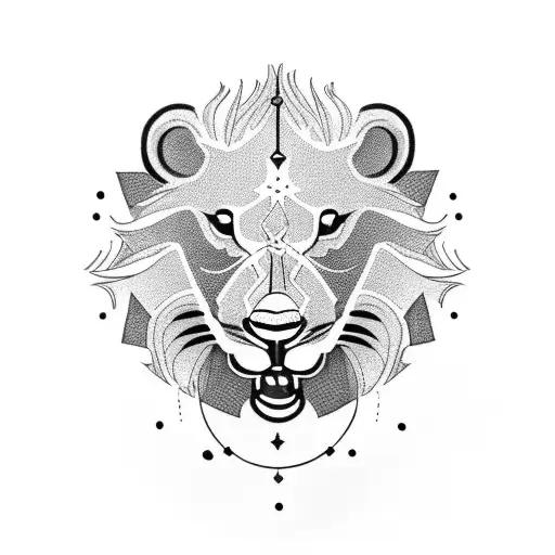 Badger Entangled In Lion