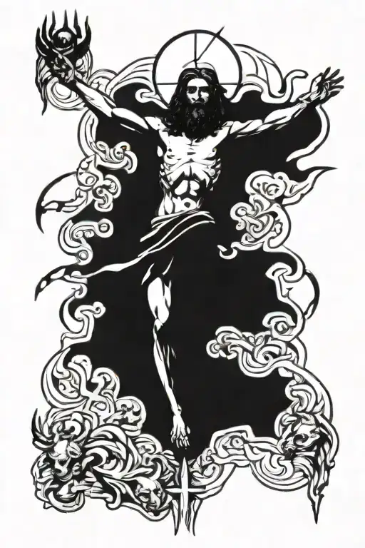 Jesus Defeating Satan