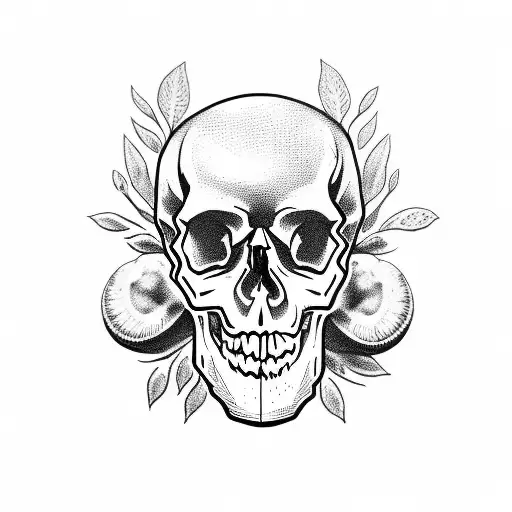 Skull Witz Planst Und Mushrooms