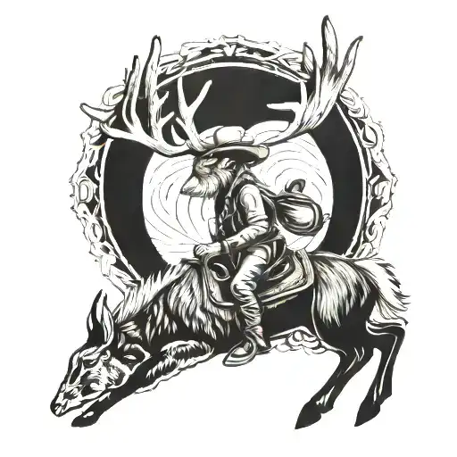 Cowboy Riding Jackalope