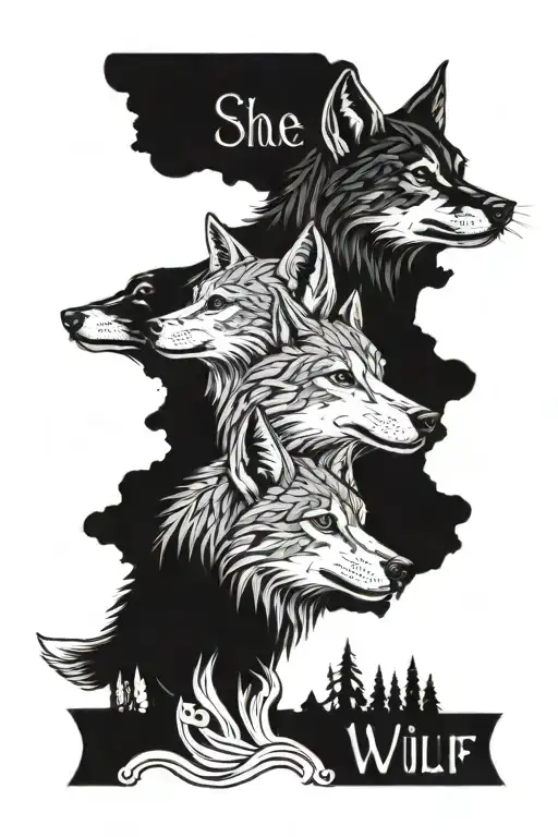 She-wulf With Two Kids Names
