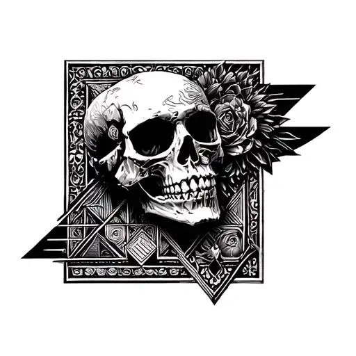 Pyramid Skull Square