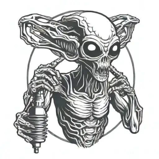 An Alien That Is Rapping With A Mic