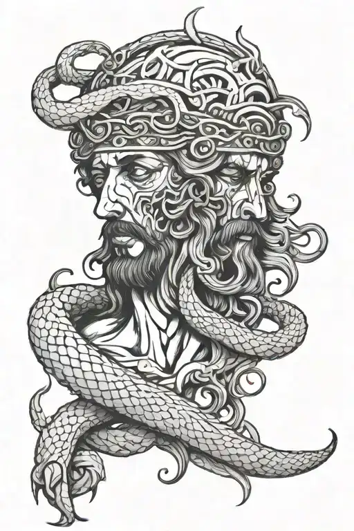 Christ Heal Crushing The Head Of A Serpant Infinity