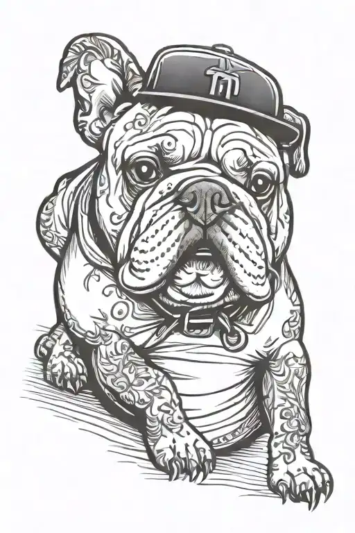 Hip Hop Bulldog Wearing