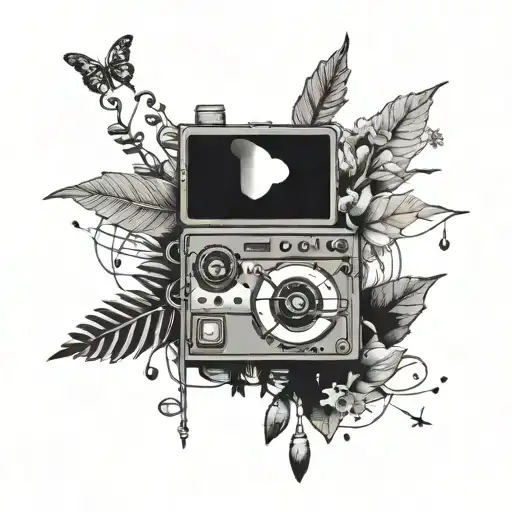 A Music-inspired Tattoo Incorporating Elements Of Nature And Technology