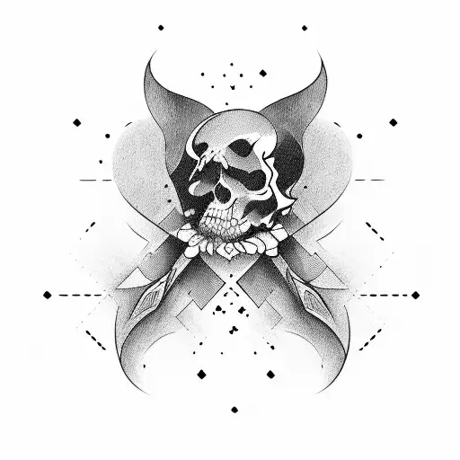 Gothic Lettering With Lines