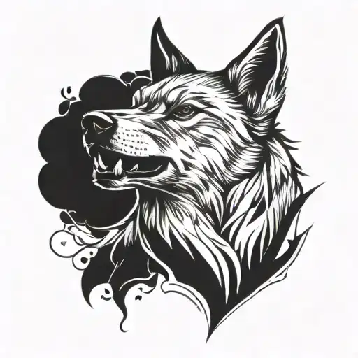 Cardinal And Wolf Head