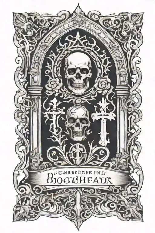 Gothic Memorial Tattoo For Brother