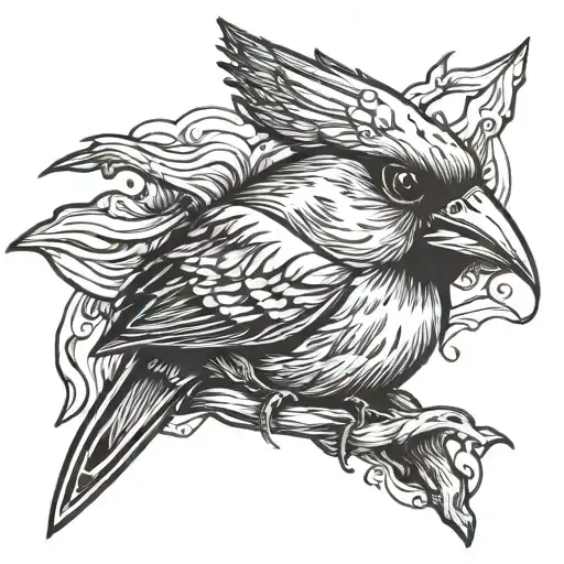 Fighting Angry Cardinal Head