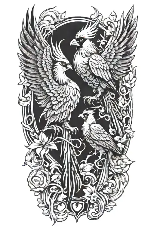 Phoenix And Cardinal Head Emerging