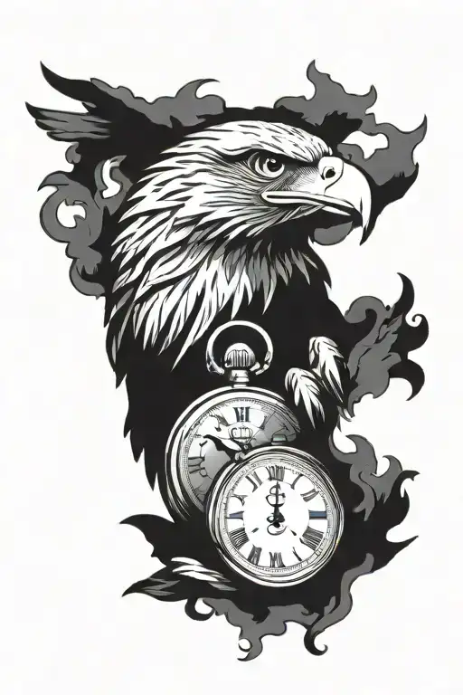 Watch And Eagle With Cross