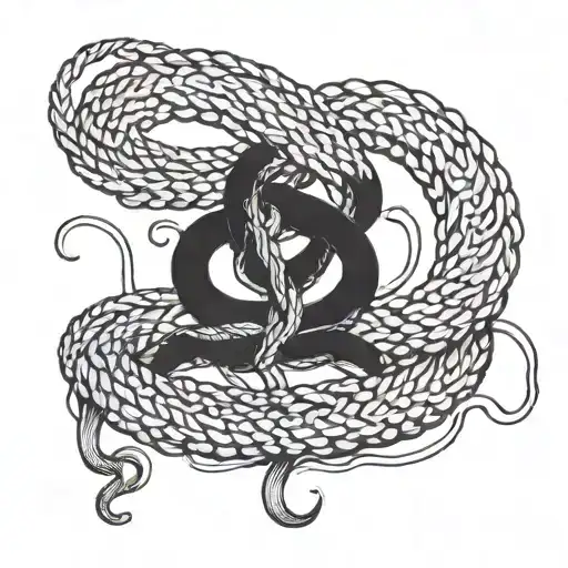 Sea Ropes That Hold Mythical Snake Going