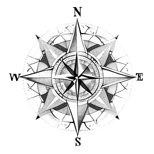 Compass Rose Mixed With The Scout Lis Flower