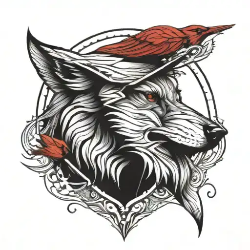 Cardinal Head And Wolf Transforming