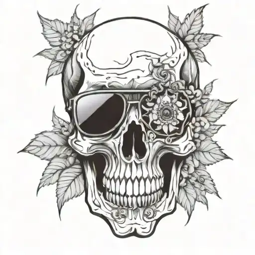 Skull With Raves Glasses