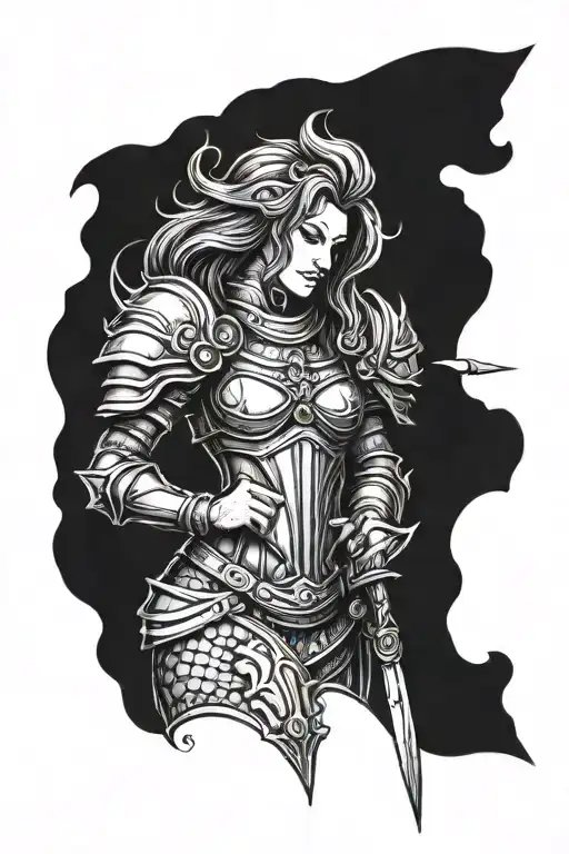 Women Aquarius In Armor