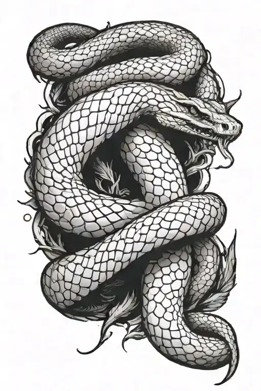 A Big Snake Wrapped Around The Hand