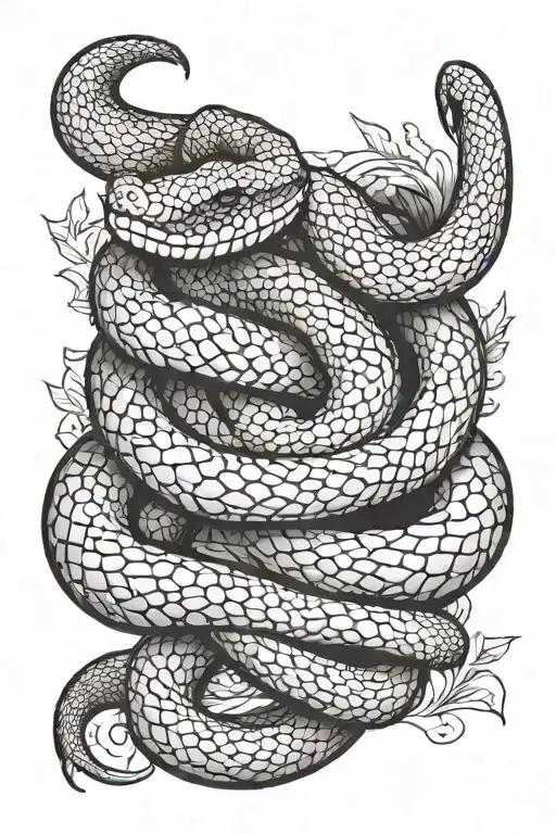 A Big Snake Wrapped Around The Hand