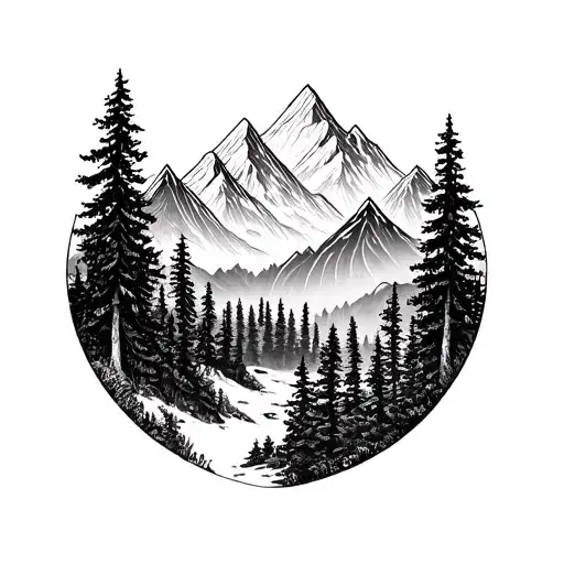 Forest And Mountains Inside