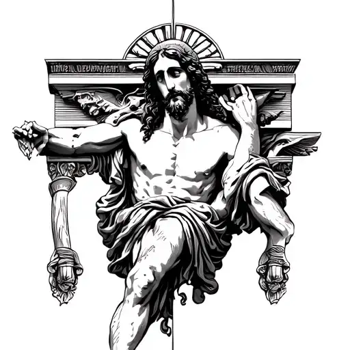 Jesus Nailed To A Caduseus