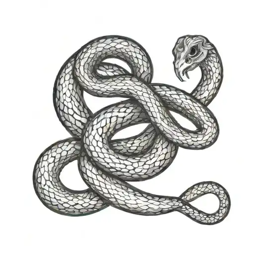 Snake In The Shape Of The Infinity Symbol