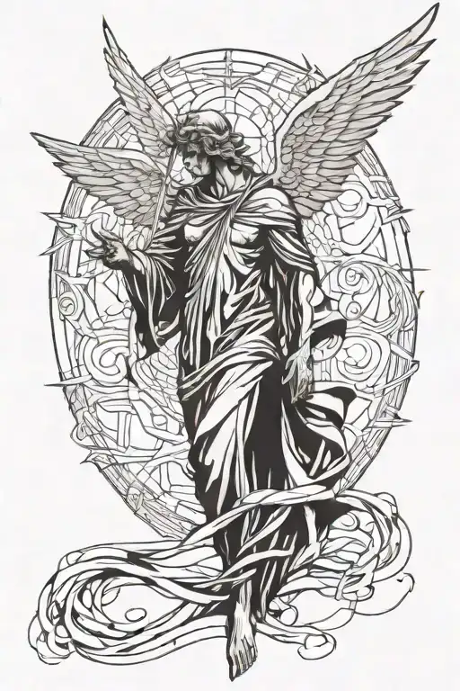 Male Abstract Angel And A Journey