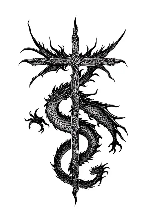 Cross Wrapped Dragon