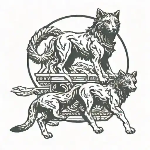 Ancient Roman Style Romulus And Remus