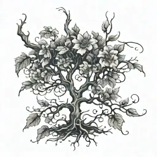 Some Kind Of Vinery Or Tree Going Yp The Arm