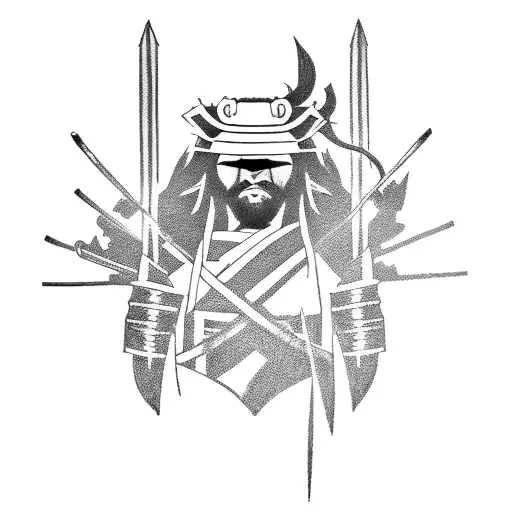 A Samurai Warrior Holding A Lightning Bolt As A Weapon