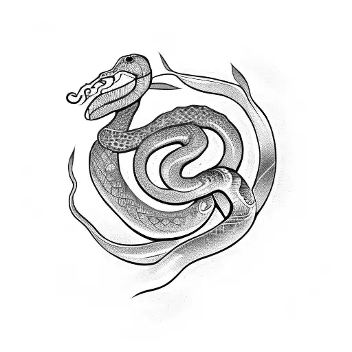 Snake With Botanical