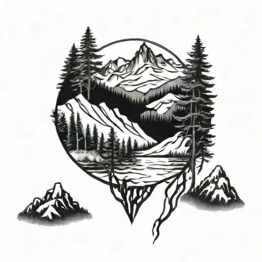 Forest And Mountains