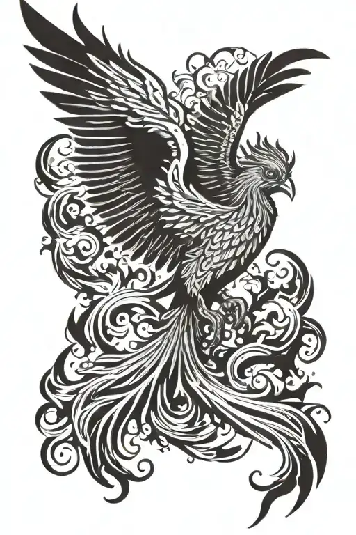 Phoenix Rising Phoenix Wings Spread