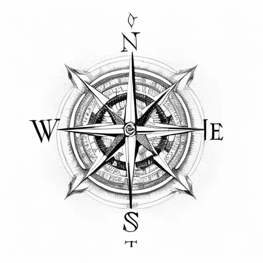 Compass In Front Of Stylized Map Of Hyrule