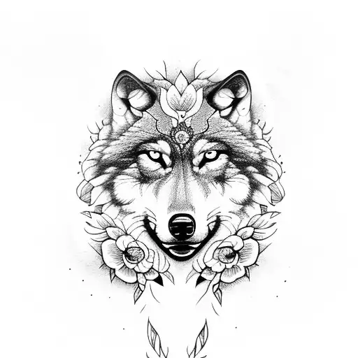 Wolf With Deadly Flowers