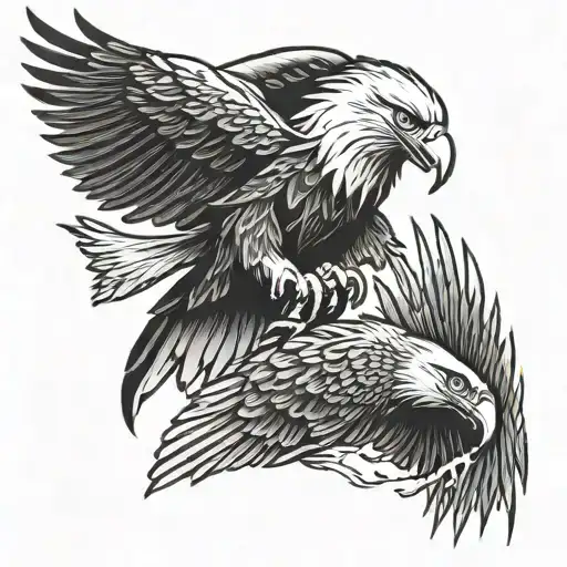 Eagle And Angry Eagle