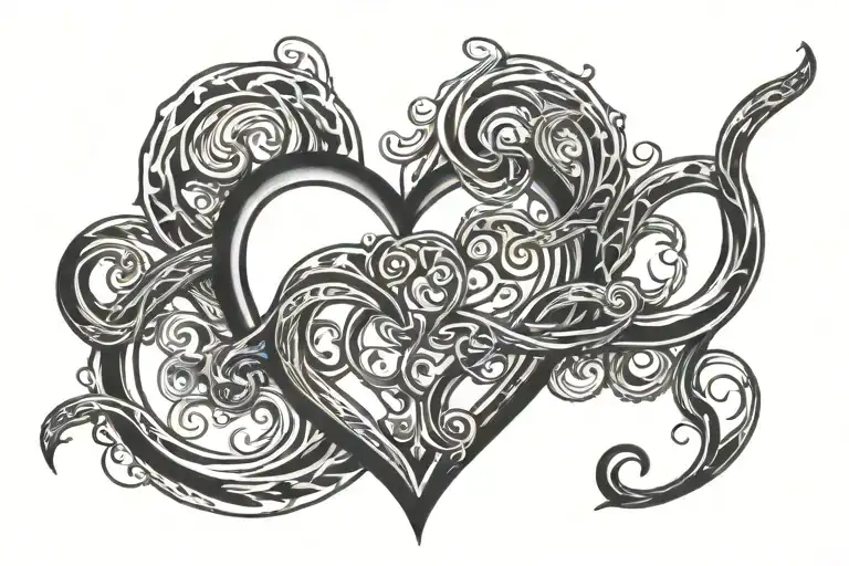 Heart Maggie Infinity Symbol Surrounded