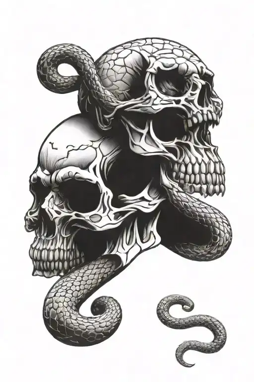 Skull And Snake