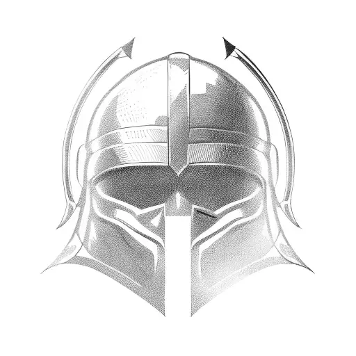 Spartan Helmet With Arrow