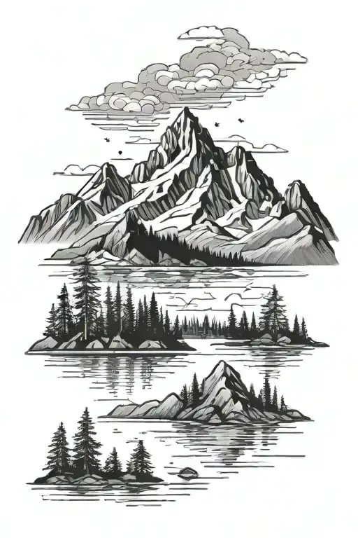 Kodiak Alaska Mountain Scene