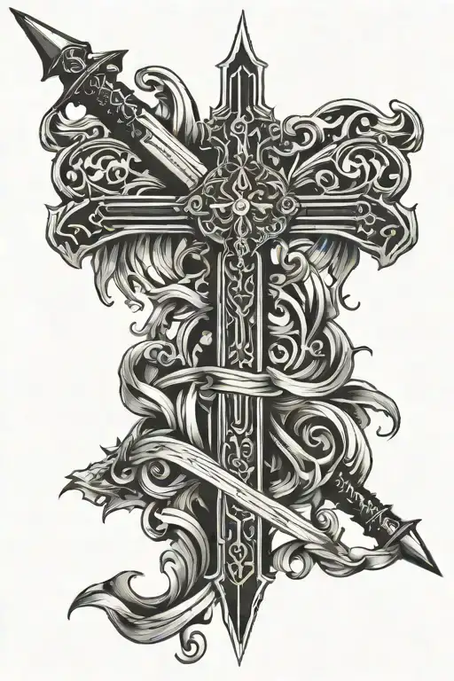 Cross With Sword