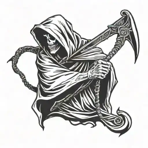 Reaper Holding A Scythe
