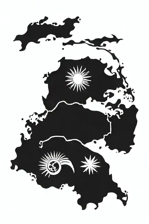 Guadeloupe With Flag In The Background