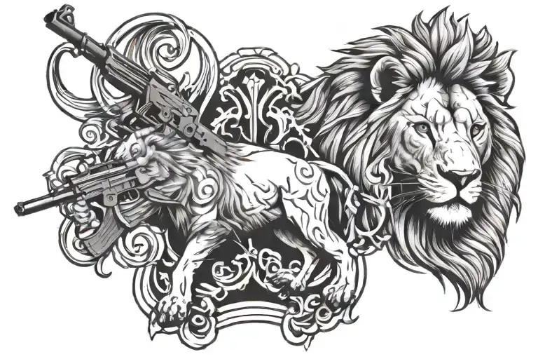 Lion And Ak47