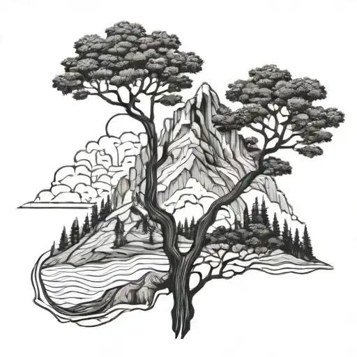 Tree And Mountain