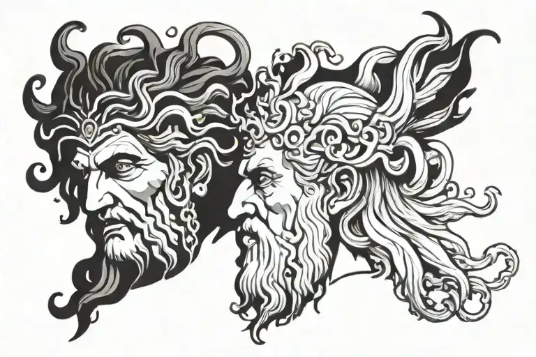 Zeus Face Medusa Face