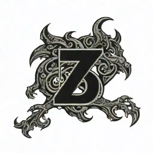 Number 12 Tattoo In Tribal Style