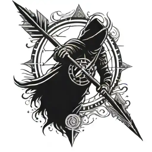 Arrow Sun And Warrior